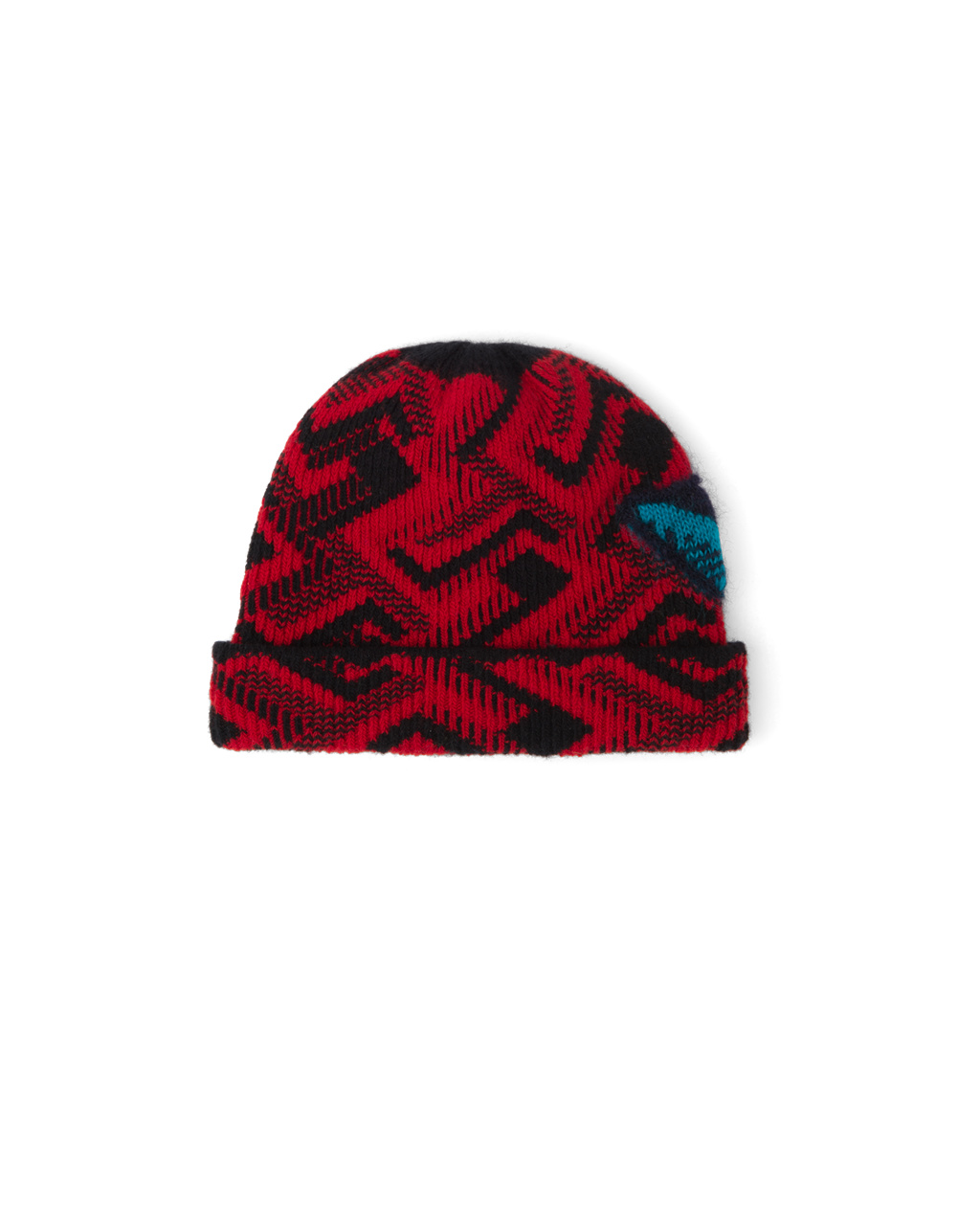 Prada Wool And Cashmere Jacquard Beanie Černé Červené | 427109RHZ