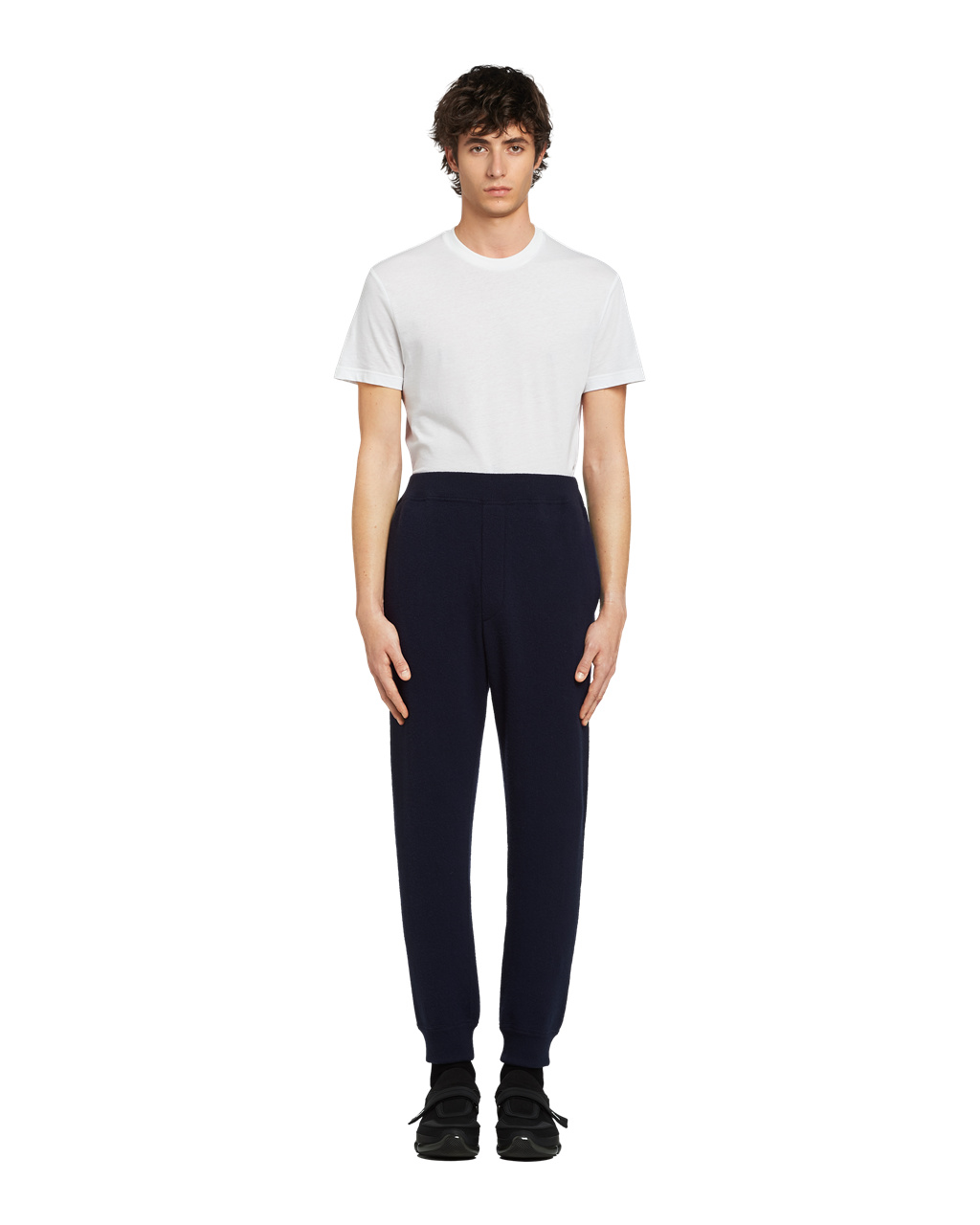 Prada Wool And Cashmere Jogging Pants Tmavě Blankyt | 278491OYR