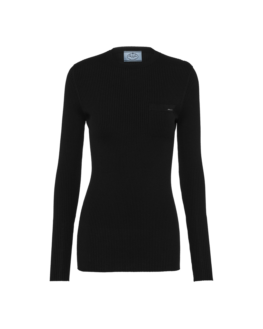 Prada Wool And Silk Crew-neck Svetrové Černé | 812059VMQ