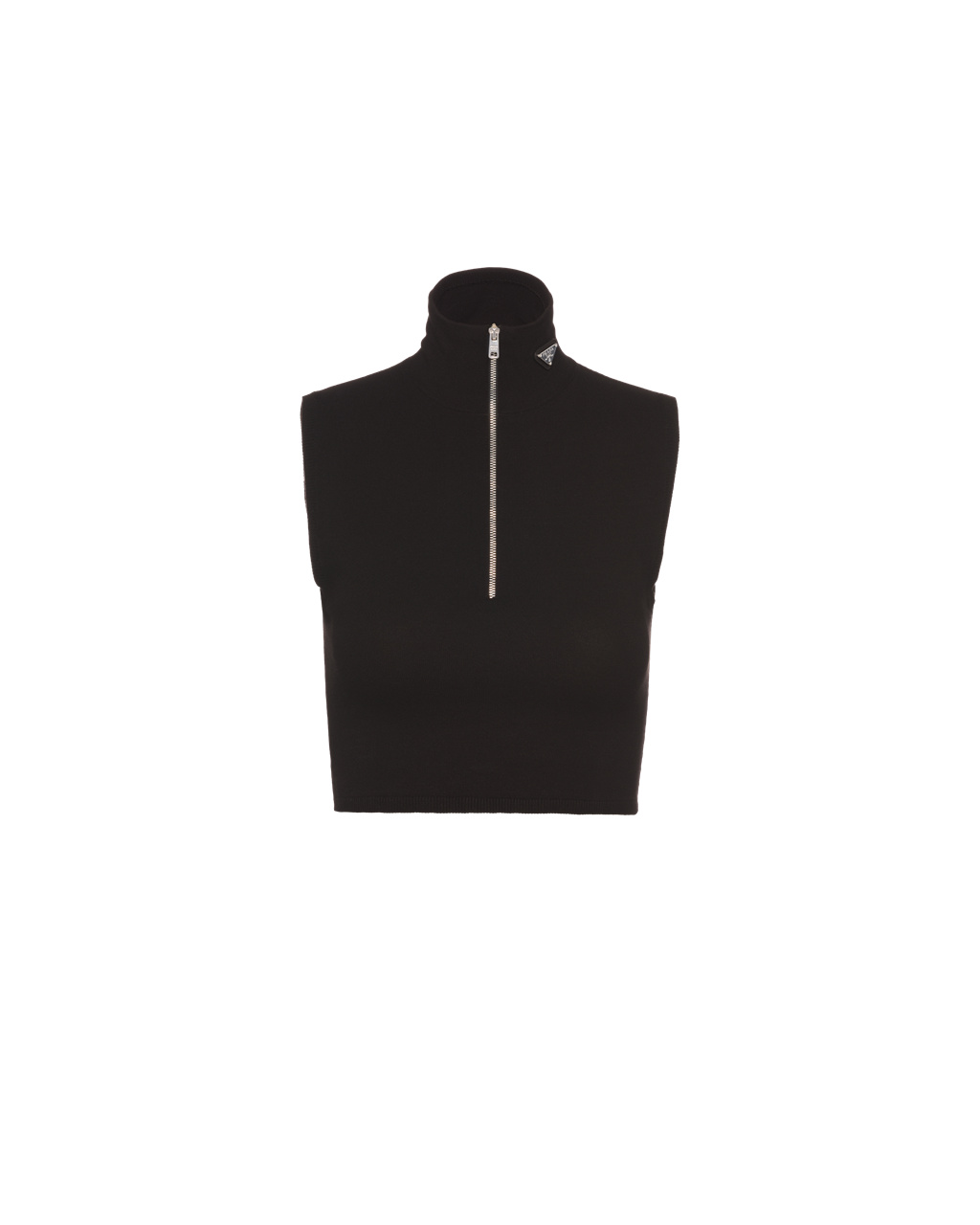 Prada Wool And Viscose Turtleneck Crop Top Černé | 168294LRN