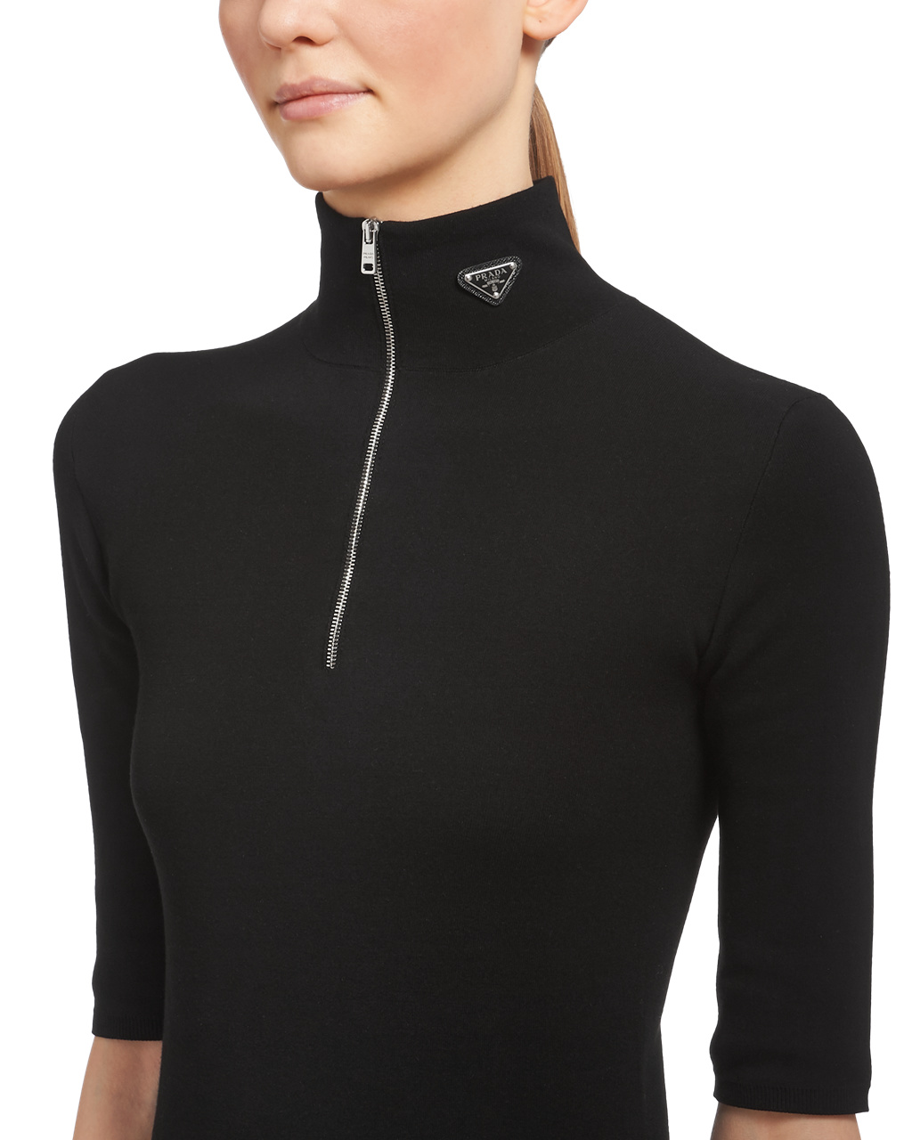 Prada Wool And Viscose Turtleneck Svetrové Černé | 451926ZTS