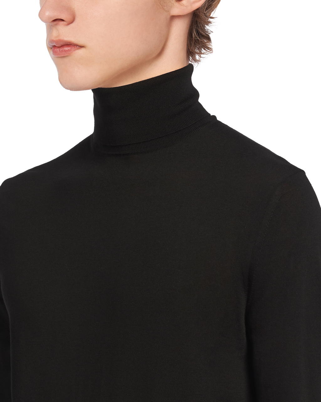 Prada Wool Turtleneck Černé | 239164VSB