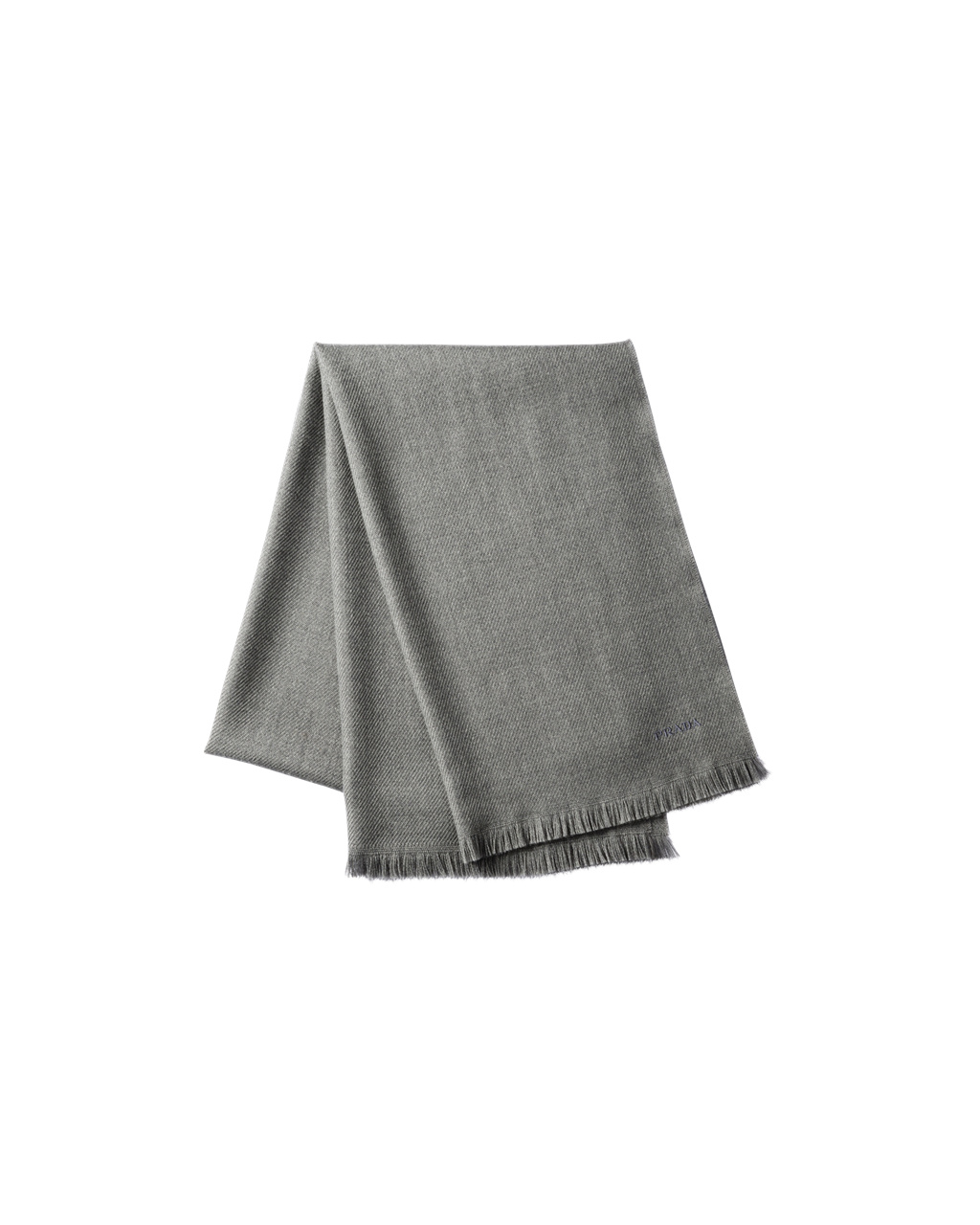 Prada Wool Twill Scarf Slate Gray | 961238WRX