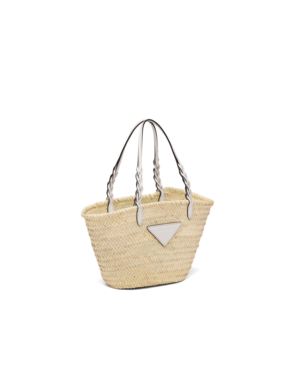 Prada Woven Palm And Læder Tote Bílé | 562437QBU