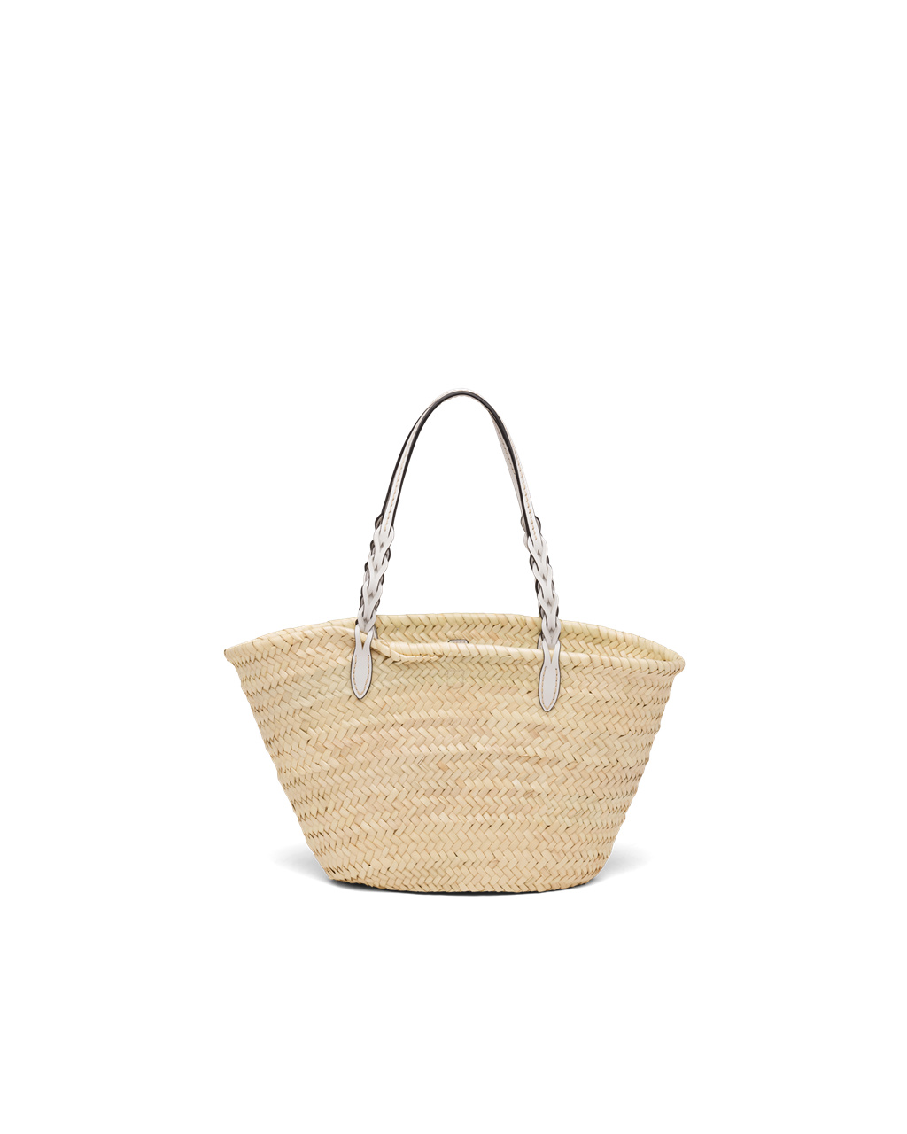 Prada Woven Palm And Læder Tote Bílé | 562437QBU