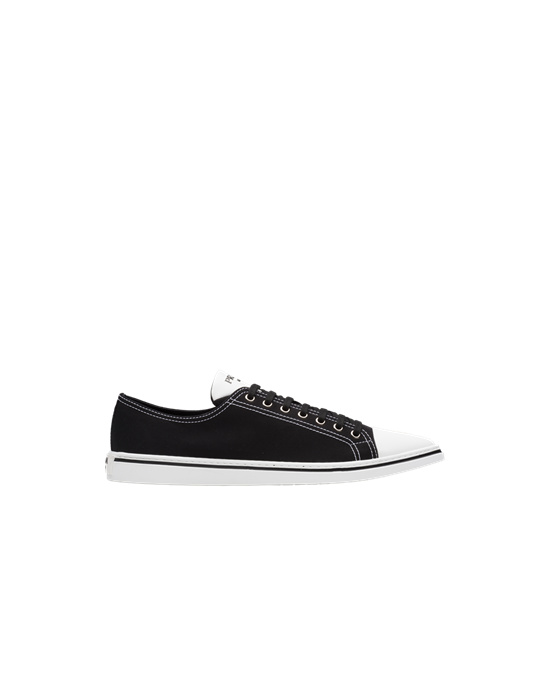 Prada Bavlněné Gabardine Pointy Sneakers Černé | 293048SMD