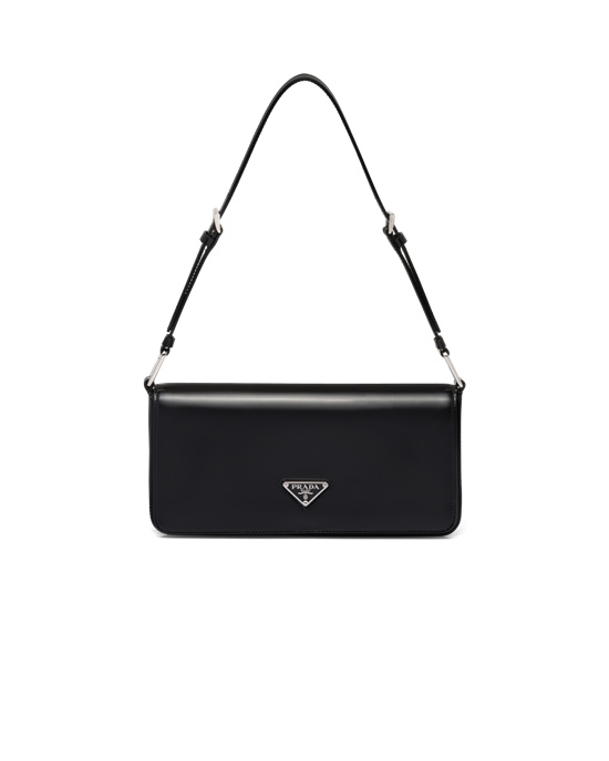 Prada Brushed Læder Prada Femme Bag Černé | 178294RWS