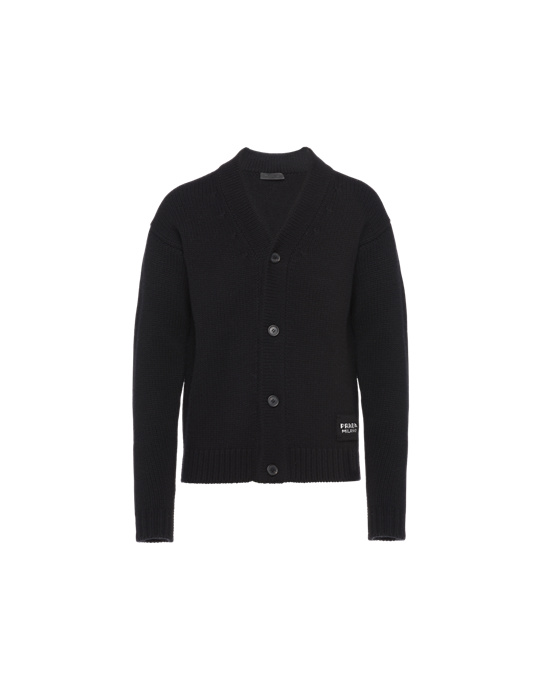 Prada Cashmere Knit Cardigan Černé | 436058ETO