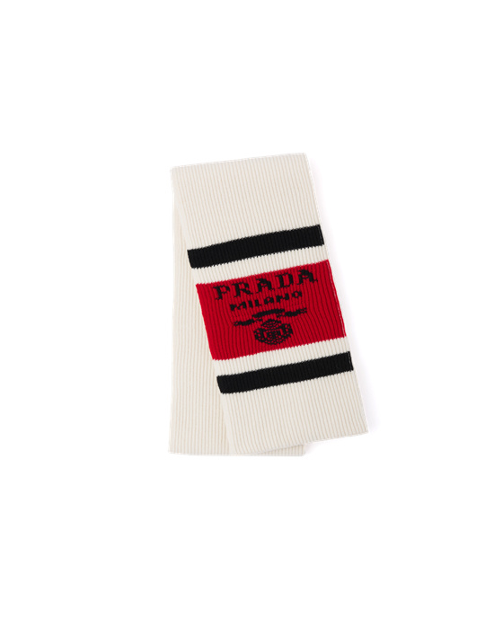 Prada Cashmere Scarf Bílé | 931872MQU