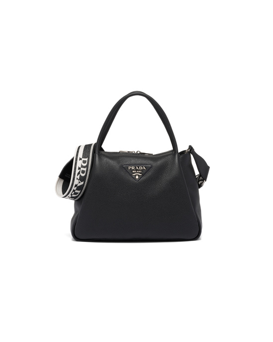 Prada Large Læder Handbag Černé | 437028DWF