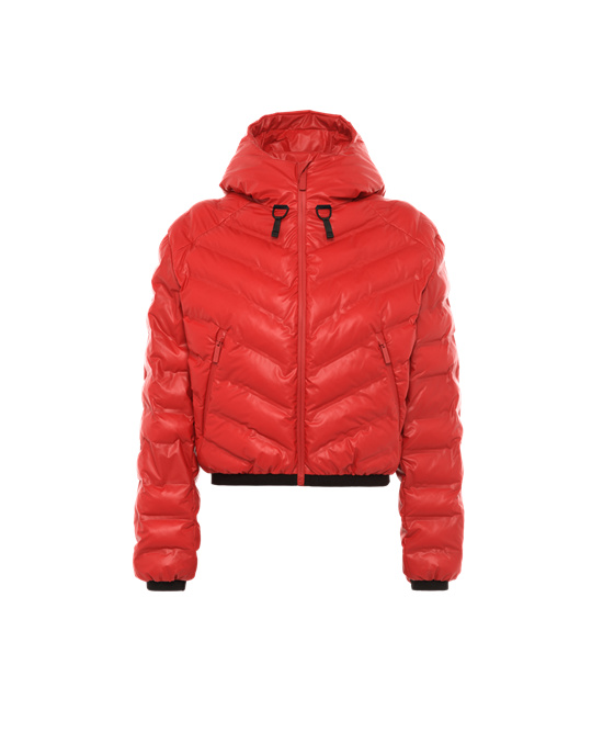 Prada Light Nylon S Kapucí Puffer Jacket Červené | 946805TEG