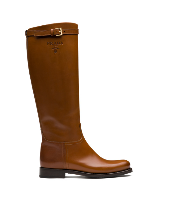 Prada Læder Boots Cognac | 586213QFU