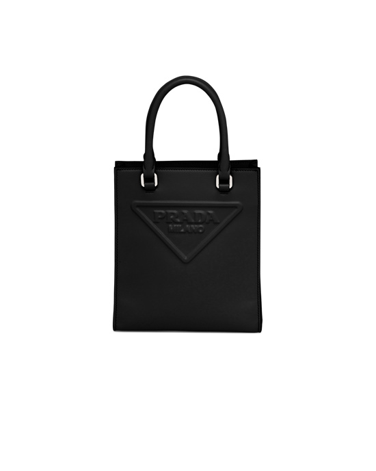 Prada Læder Handbag Černé | 941876RHU