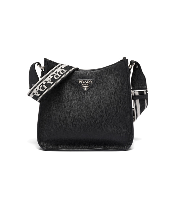 Prada Læder Hobo Bag Černé | 816745NHJ