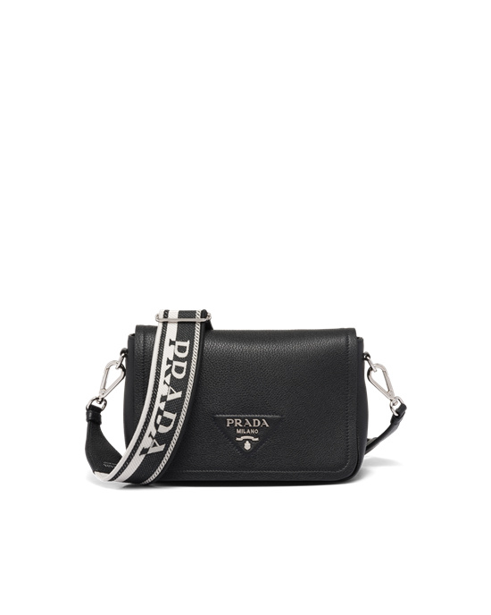 Prada Læder Shoulder Bag Černé | 791865DQS