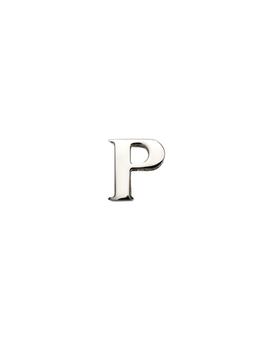 Prada My Character Sliding Metal Letter Polished Steel | 823415MAT