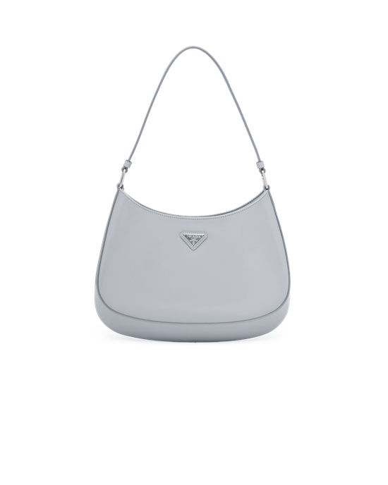 Prada Prada Cleo Brushed Læder Shoulder Bag Blankyt | 871564VXE