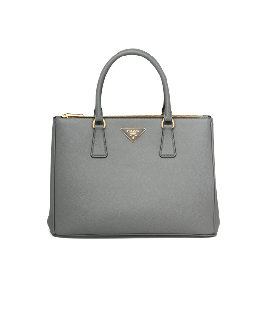 Prada Prada Galleria Saffiano Læder Large Bag Slate Gray | 573608DXZ