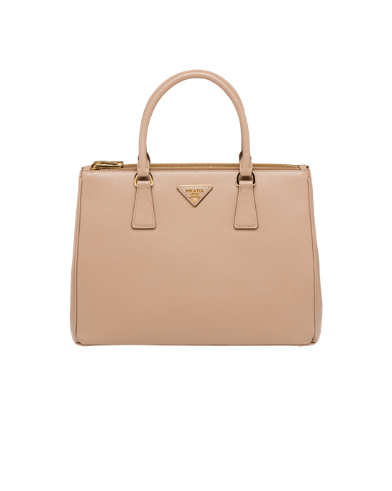 Prada Prada Galleria Saffiano Læder Large Bag Béžový | 582391OTA