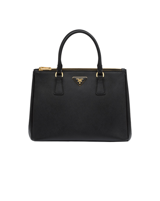 Prada Prada Galleria Saffiano Læder Large Bag Černé | 605748XHE