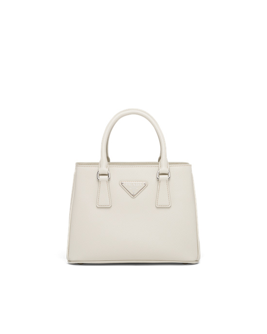 Prada Prada Galleria Saffiano Læder Mini Bag Bílé | 176239DFI