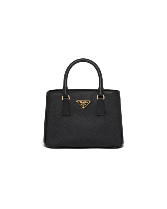 Prada Prada Galleria Saffiano Læder Mini-bag Černé | 726905VBO