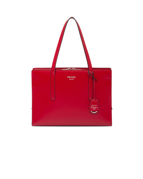 Prada Prada Re-edition 1995 Brushed-leather Medium Handbag Scarlet | 095867LPF