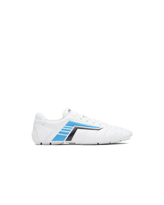 Prada Prada Rev Læder Sneakers Bílé Světle Blankyt | 947831OXN