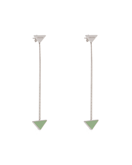 Prada Prada Symbole Drop Earrings Aqua | 139027UGL