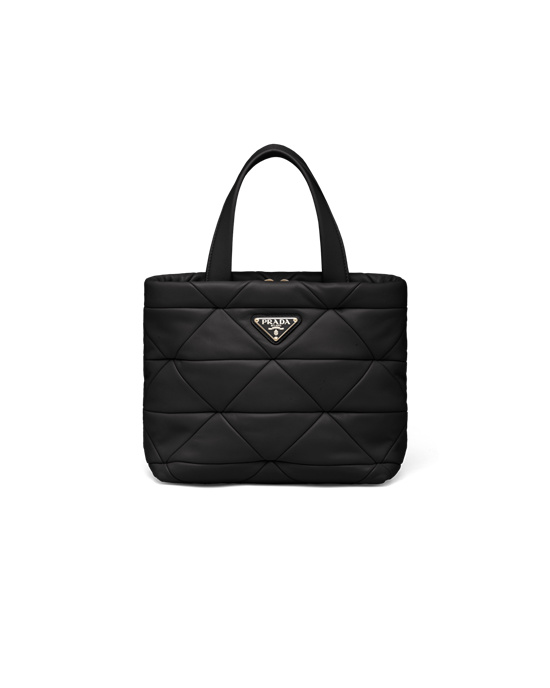 Prada Prada System Nappa Læder Patchwork Tote Černé | 610285QMP