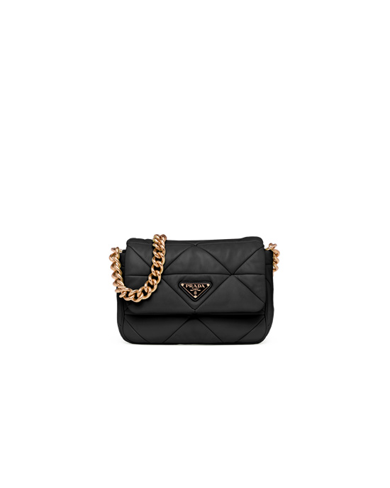 Prada Prada System Nappa Læder Patchwork Bag Černé | 805716DCF