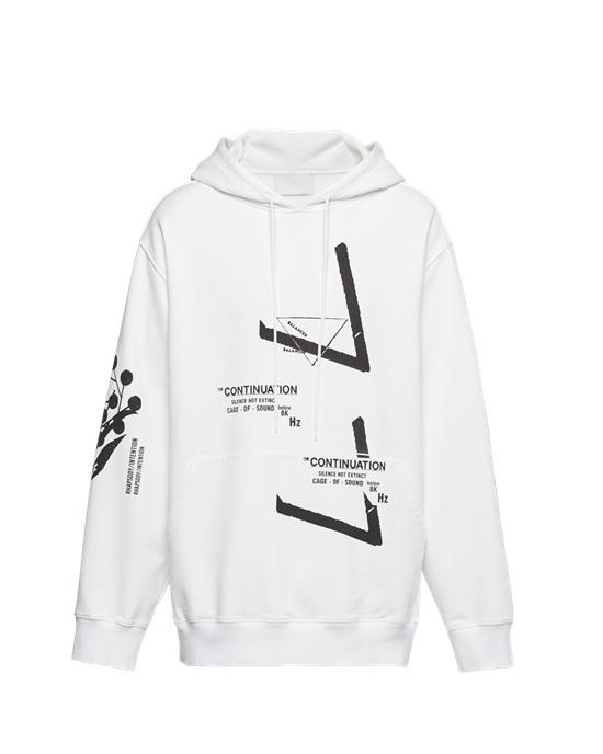 Prada Printed Bavlněné Fleece Sweatshirt Bílé Černé | 023619URZ