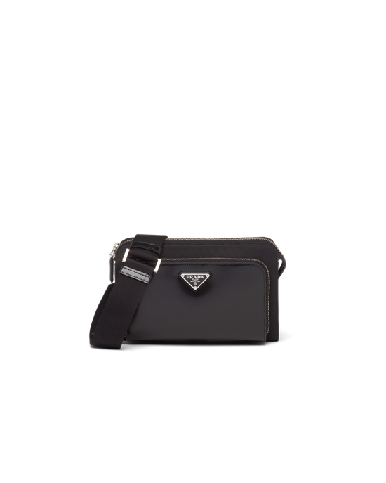 Prada Re-nylon And Læder Shoulder Bag Černé | 498275DUA