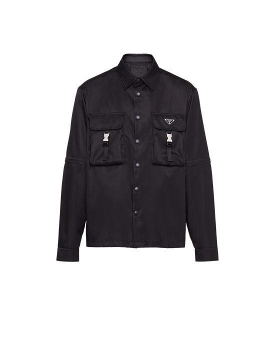 Prada Re-nylon Shirt Černé | 138742IDH