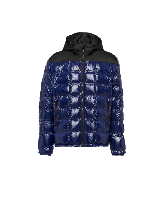 Prada S Kapucí Nylon Down Jacket Blankyt | 269370TGA