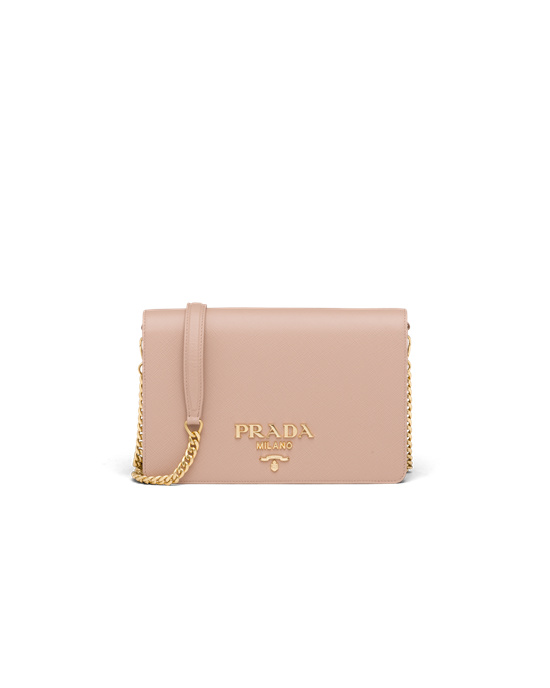 Prada Saffiano Læder Mini Bag Růžové | 713208DFJ