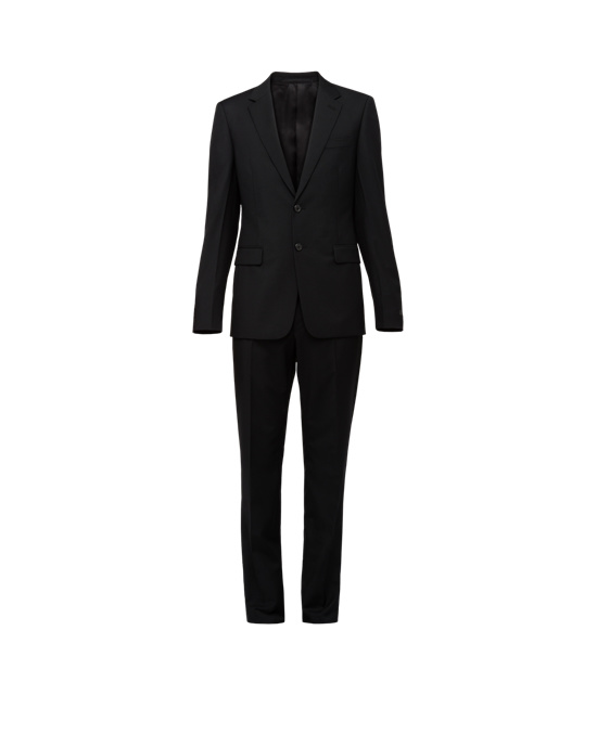 Prada Single Breasted Wool And Mohair Suit Černé | 470219URT