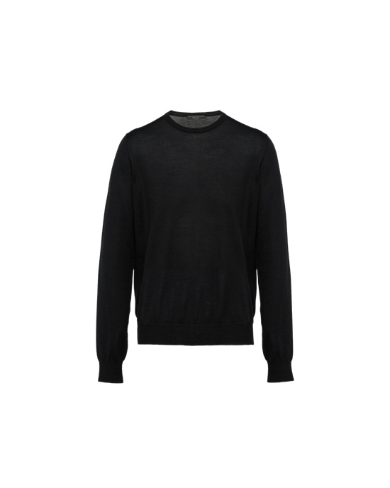 Prada Soft Cashmere Crew-neck Svetrové Černé | 549683ENP