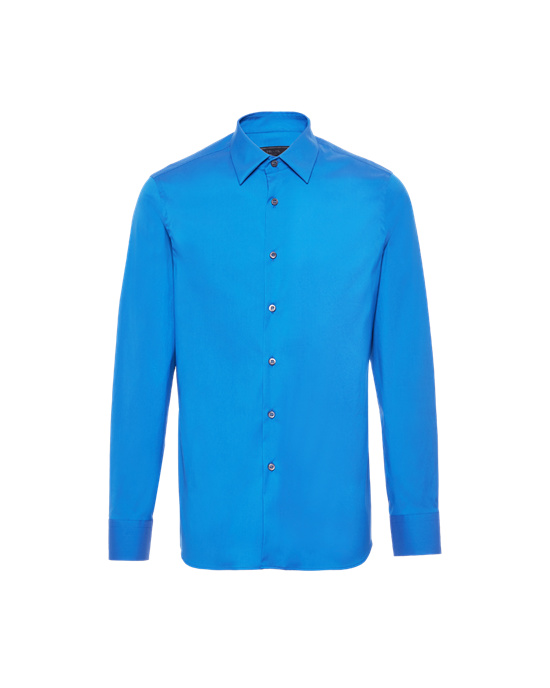 Prada Stretch Poplin Shirt Světle Blankyt | 852460UYH