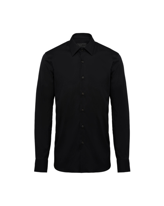 Prada Stretch Poplin Shirt Černé | 870251IZL