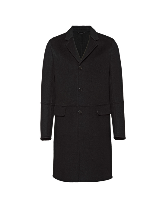 Prada Wool And Angora Coat Černé | 647215ISM