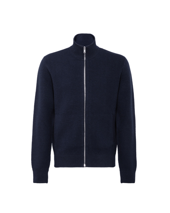 Prada Wool And Cashmere Cardigan Tmavě Blankyt | 786013YHO